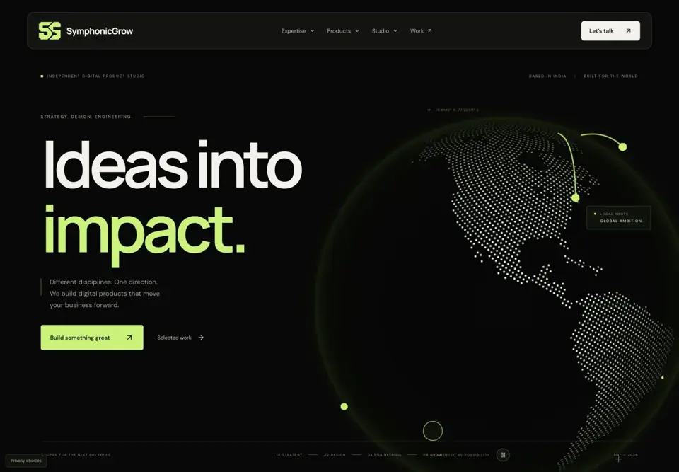SymphonicGrow design and development website preview
