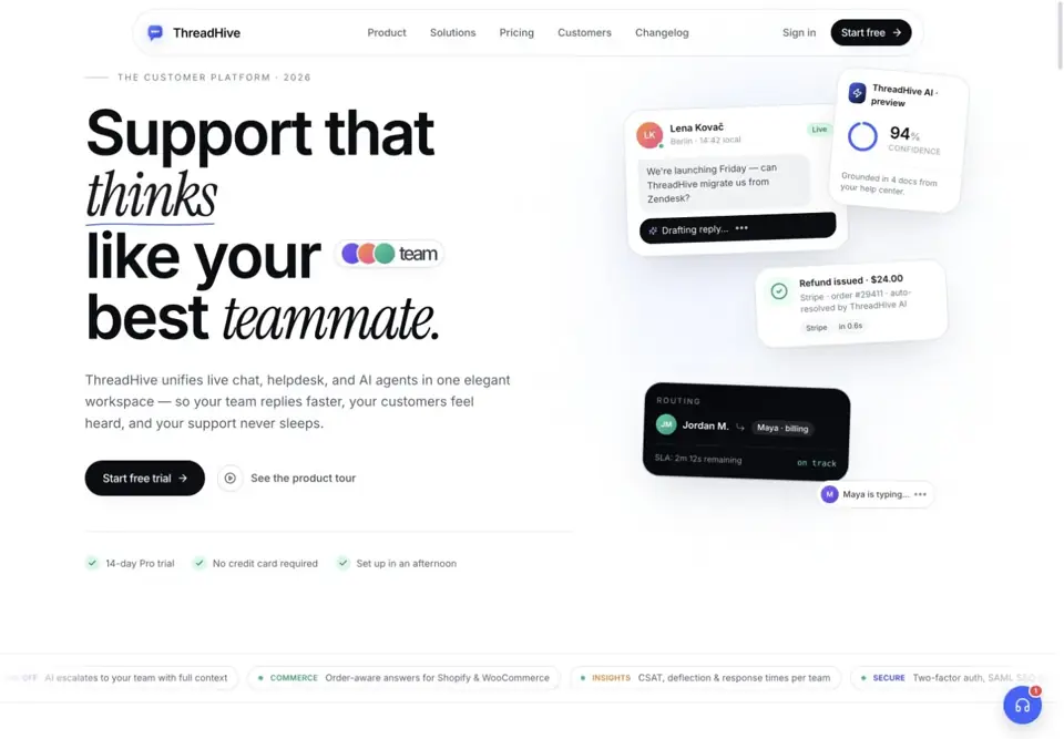 ThreadHive official website preview